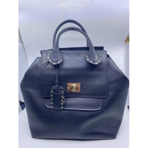 Emilio Pucci Medium City Marquise Top Handle Black Leather Shoulder Bag - Picture 3 of 12